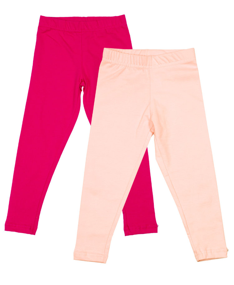 Комплект легинсов, 2 шт, 100715-0918, цвет: малиновый+светло-розовый