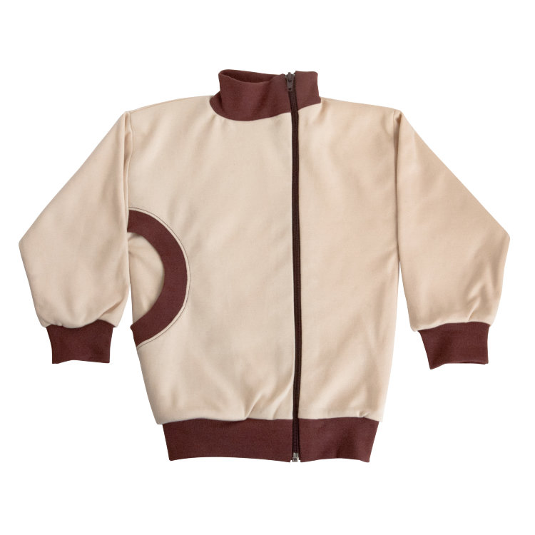 Куртка-косушка, 0205-005-1019, цвет: Бежевый+коричневый
