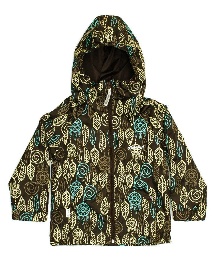 Куртка-ветровка, 190116-9353, цвет: перо+темно-коричневый