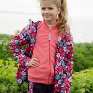 Куртка-ветровка, 190116-8207, цвет: цветы+фиолетовый - Куртка-ветровка, 190116-8207, цвет: цветы+фиолетовый