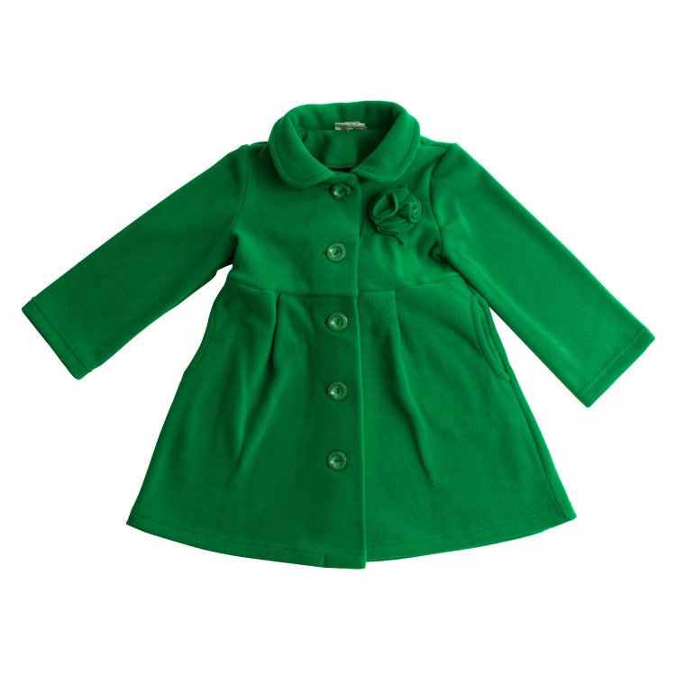 Пальто флисовое без подклада, 183914-0400, цвет: Зеленый