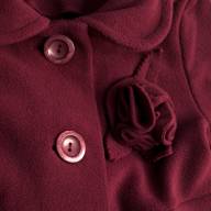 Пальто флисовое без подклада, 183914-1400, цвет: Бордовый - Пальто флисовое без подклада, 183914-1400, цвет: Бордовый
