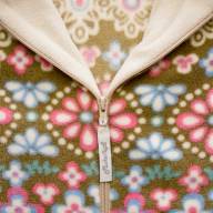 Куртка флисовая с капюшоном, 193414-8412, цвет: орнамент+молочный - Куртка флисовая с капюшоном, 193414-8412, цвет: орнамент+молочный