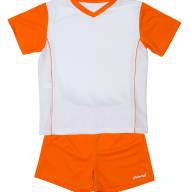 Комплект спортивной формы мальчики, 101116-5002, цвет: Белый+оранжевый - Комплект спортивной формы мальчики, 101116-5002, цвет: Белый+оранжевый