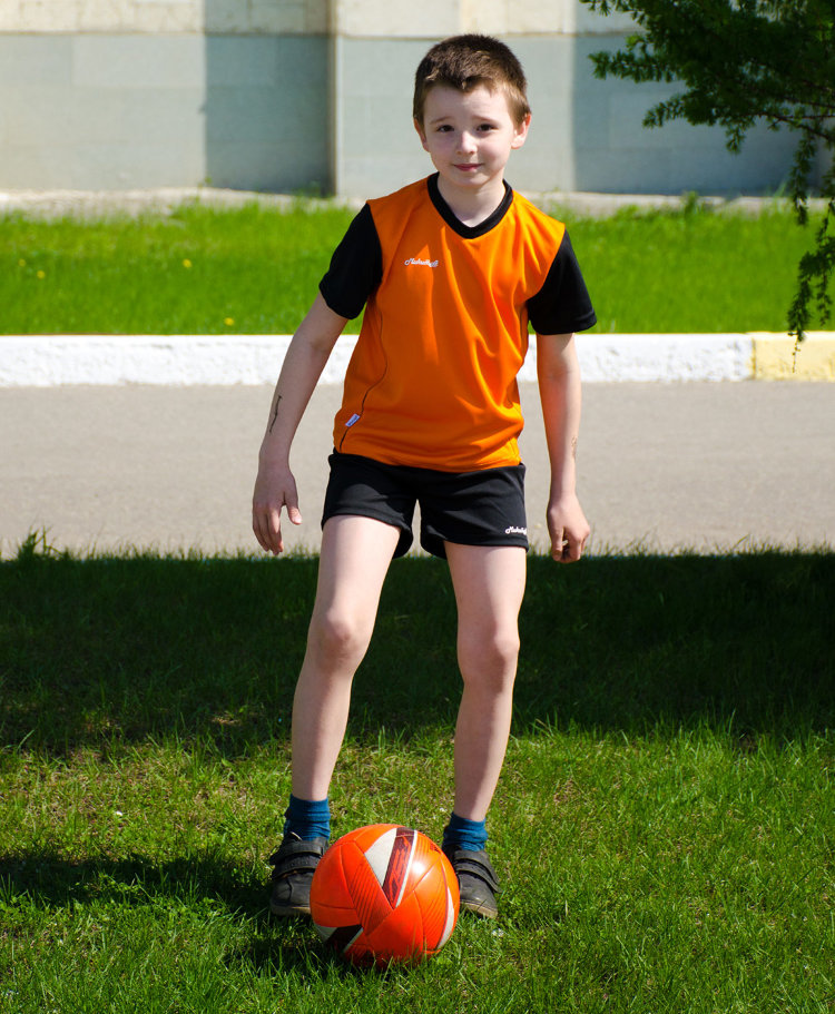 Комплект спортивной формы мальчики, 101116-0222, цвет: Оранжевый+черный