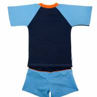 Комплект шорты+футболка, 100415-0605, цвет: Синий+голубой - Комплект шорты+футболка, 100415-0605, цвет: Синий+голубой