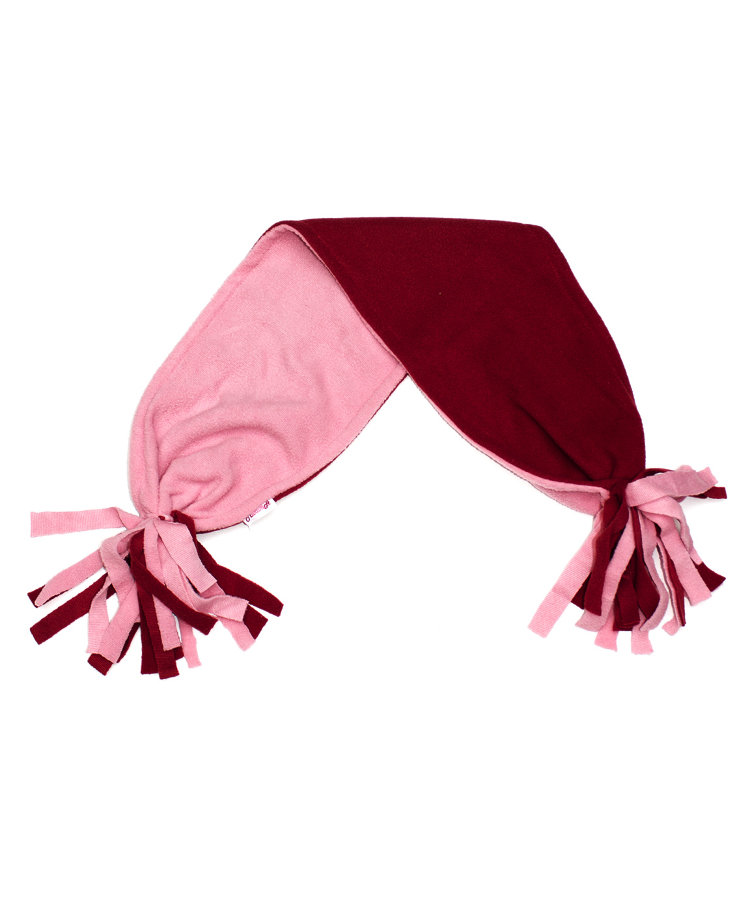 Шарф флисовый с лапшой, 997614-0108, цвет: Красный+розовый