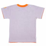 Джемпер с коротким рукавом, 121716-3802, цвет: Светло-серый+оранжевый - Джемпер с коротким рукавом, 121716-3802, цвет: Светло-серый+оранжевый