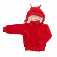 Куртка-косушка с капюшоном флис, 0205-019-0135, цвет: Красный+африка - Куртка-косушка с капюшоном флис, 0205-019-0135, цвет: Красный+африка
