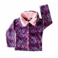 Куртка флисовая с капюшоном, 193414-8308, цвет: барбариска фиолетовая+розовый - Куртка флисовая с капюшоном, 193414-8308, цвет: барбариска фиолетовая+розовый