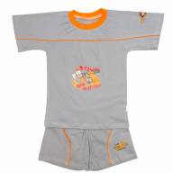 Комплект шорты+футболка, 101616-1302, цвет: Серый+оранжевый - Комплект шорты+футболка, 101616-1302, цвет: Серый+оранжевый