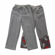 Комплект флисовых брюк 2 шт, 103814-1381, цвет: серый+олень серый - Комплект флисовых брюк 2 шт, 103814-1381, цвет: серый+олень серый