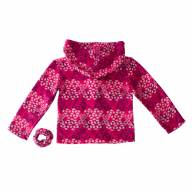 Куртка флисовая с капюшоном, 193414-8029, цвет: барбариска розовая+темно-синий - Куртка флисовая с капюшоном, 193414-8029, цвет: барбариска розовая+темно-синий